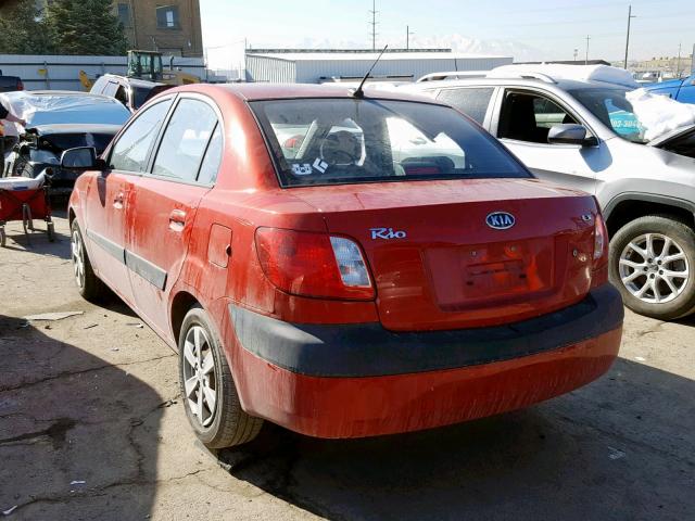 KNADE223596509630 - 2009 KIA RIO BASE RED photo 3