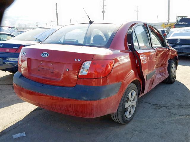 KNADE223596509630 - 2009 KIA RIO BASE RED photo 4