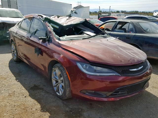 1C3CCCBB2FN554905 - 2015 CHRYSLER 200 S MAROON photo 1