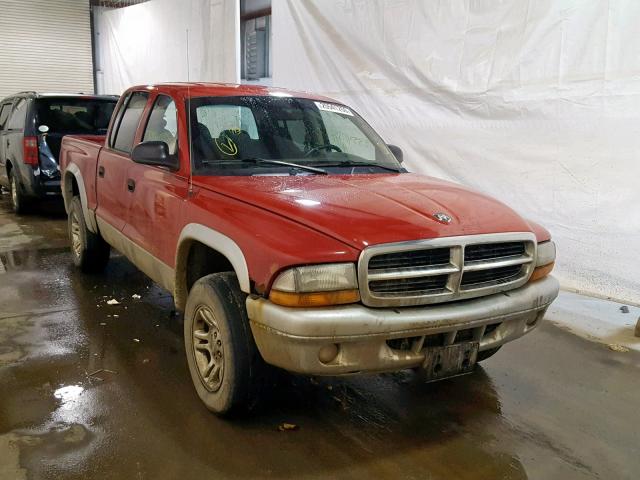 1D7HG48N44S590578 - 2004 DODGE DAKOTA QUA RED photo 1