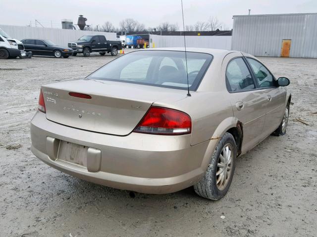 1C3AL46T43N513476 - 2003 CHRYSLER SEBRING LX TAN photo 4