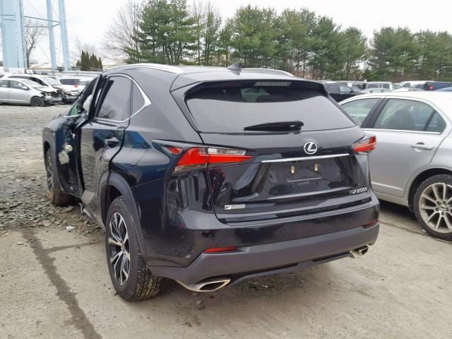 JTJBARBZ6H2110621 - 2017 LEXUS NX 200T BLACK photo 3