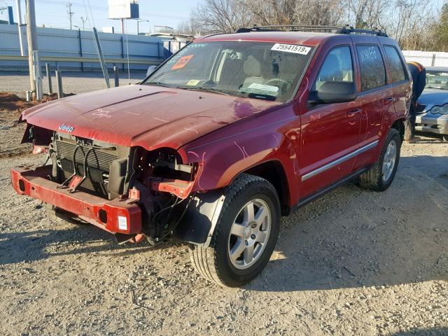 1J4PR4GK1AC117616 - 2010 JEEP GRAND CHER RED photo 2