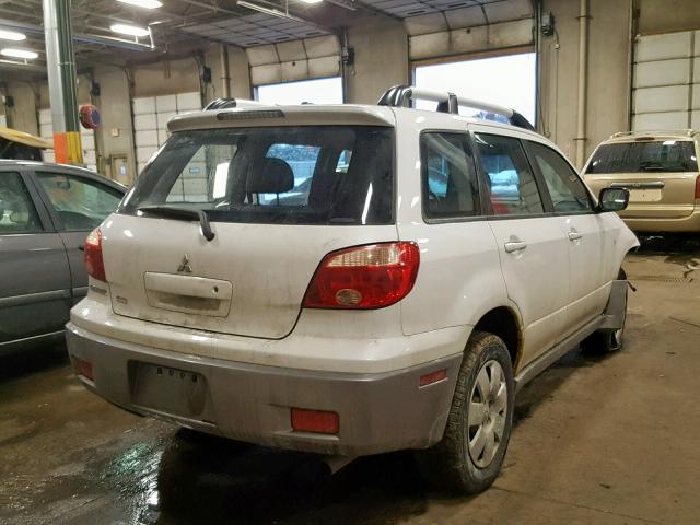 JA4LZ31F76U046671 - 2006 MITSUBISHI OUTLANDER WHITE photo 4