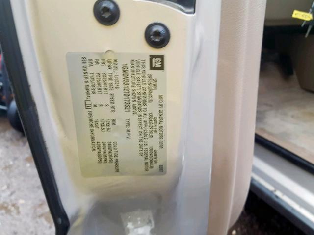 1GNDV33127D173621 - 2007 CHEVROLET UPLANDER L Qızıl foto 10