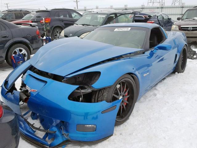 1G1YY26E885115883 - 2008 CHEVROLET CORVETTE Z BLUE photo 2