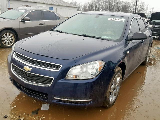 1G1ZH57B684270562 - 2008 CHEVROLET MALIBU 1LT BLUE photo 2