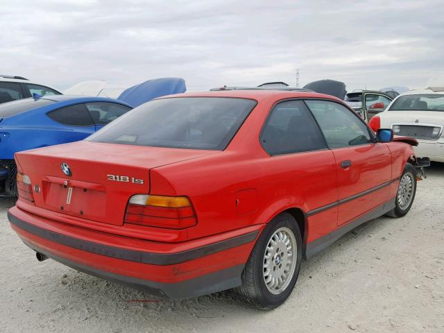WBABE5325RJA08929 - 1994 BMW 318 IS RED photo 4