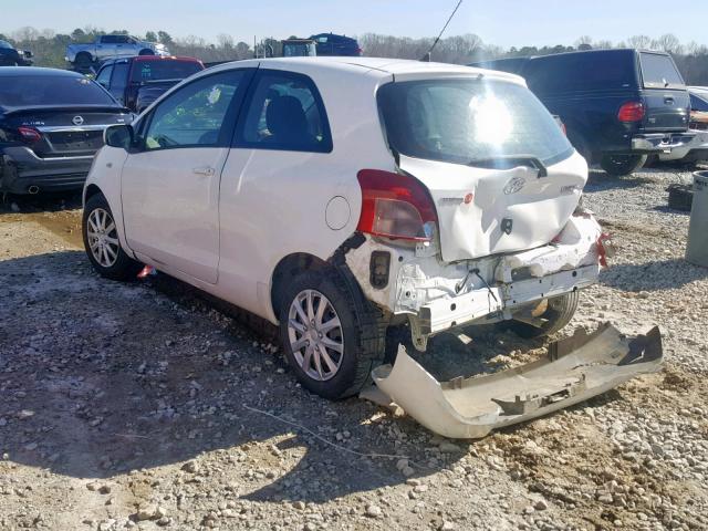 JTDJT923885144417 - 2008 TOYOTA YARIS WHITE photo 3