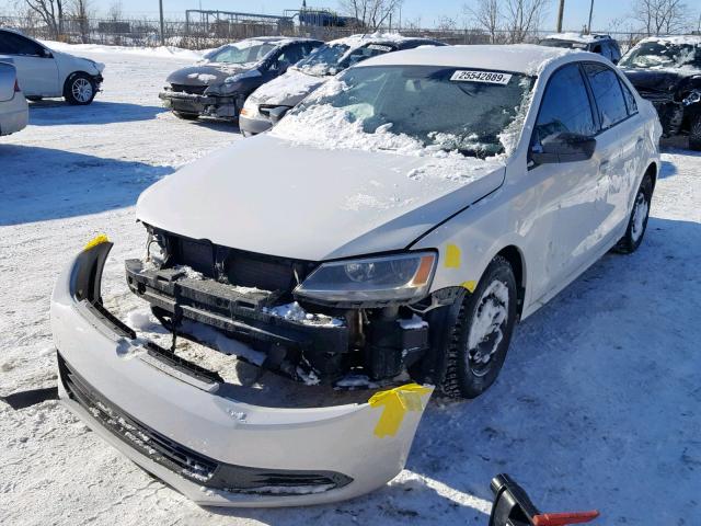 3VW2K7AJ7CM387406 - 2012 VOLKSWAGEN JETTA BASE WHITE photo 2