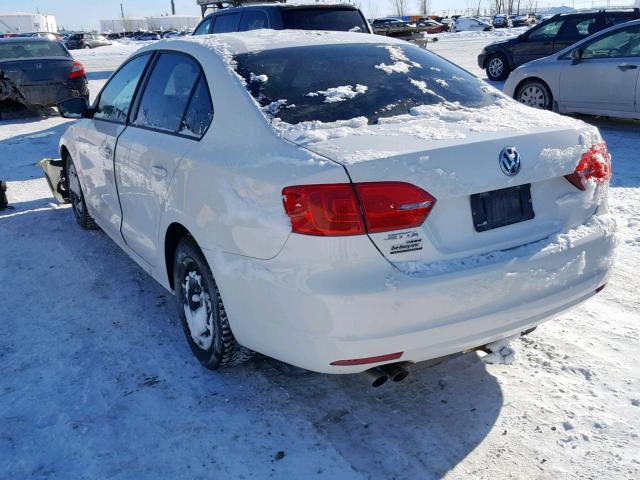 3VW2K7AJ7CM387406 - 2012 VOLKSWAGEN JETTA BASE WHITE photo 3