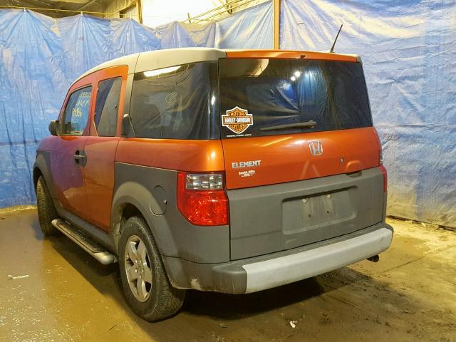 5J6YH28685L004474 - 2005 HONDA ELEMENT EX ORANGE photo 3