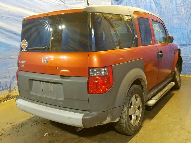 5J6YH28685L004474 - 2005 HONDA ELEMENT EX ORANGE photo 4