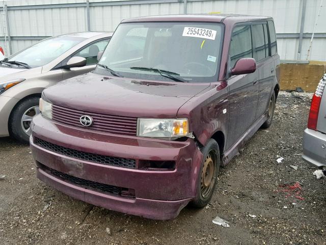 JTLKT334X54027839 - 2005 TOYOTA SCION XB Бордовый фото 2