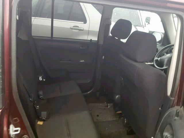 JTLKT334X54027839 - 2005 TOYOTA SCION XB Бордовый фото 6