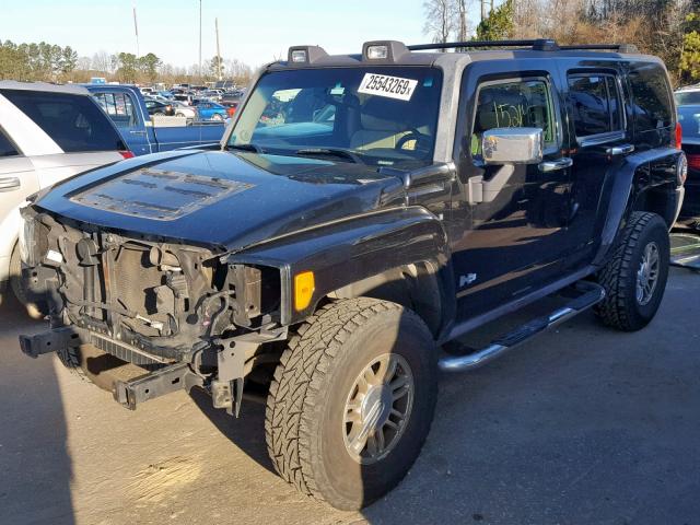 5GTDN13E378110948 - 2007 HUMMER H3 BLACK photo 2