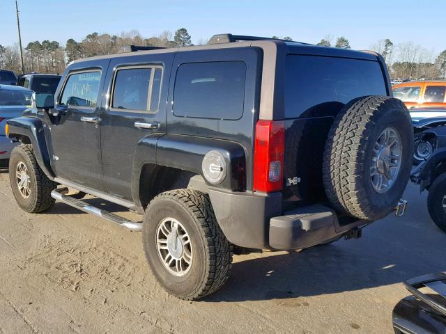 5GTDN13E378110948 - 2007 HUMMER H3 BLACK photo 3