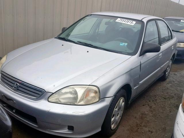 2HGEJ6617YH550083 - 2000 HONDA CIVIC BASE SILVER photo 2