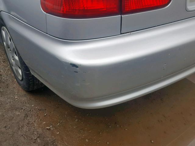 2HGEJ6617YH550083 - 2000 HONDA CIVIC BASE SILVER photo 9