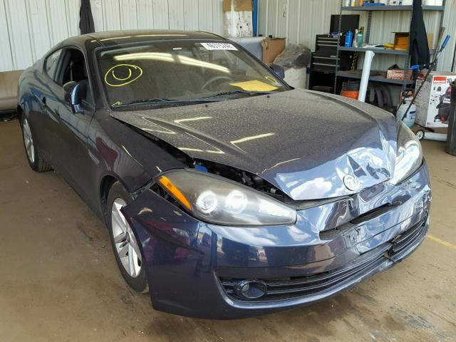 KMHHM66D98U294485 - 2008 HYUNDAI TIBURON GS BLUE photo 1