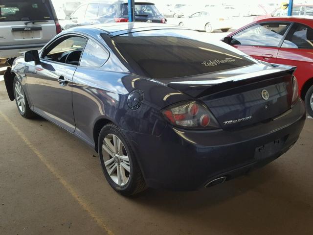 KMHHM66D98U294485 - 2008 HYUNDAI TIBURON GS BLUE photo 3