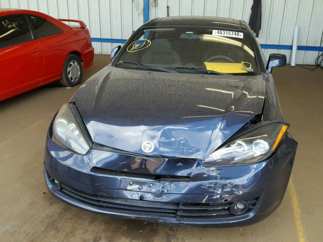 KMHHM66D98U294485 - 2008 HYUNDAI TIBURON GS BLUE photo 9