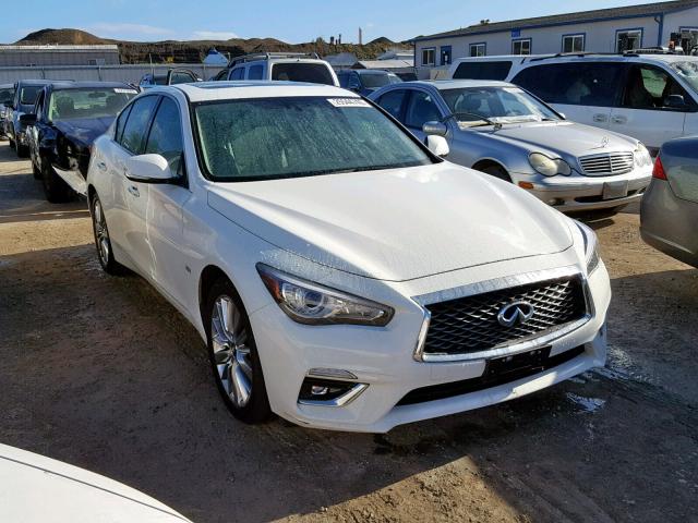 JN1EV7AR8JM611064 - 2018 INFINITI Q50 LUXE WHITE photo 1