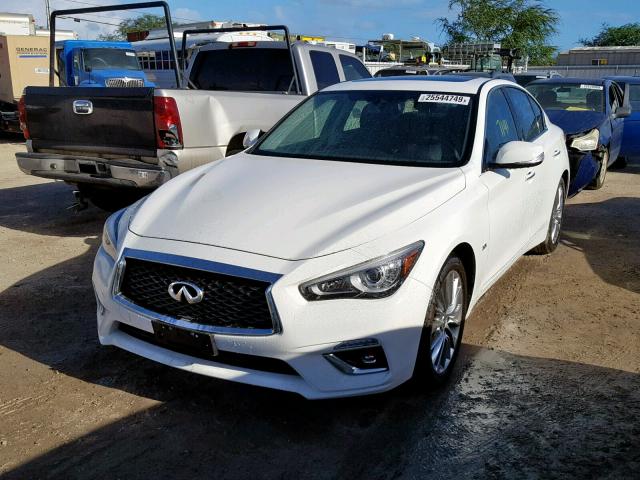 JN1EV7AR8JM611064 - 2018 INFINITI Q50 LUXE WHITE photo 2