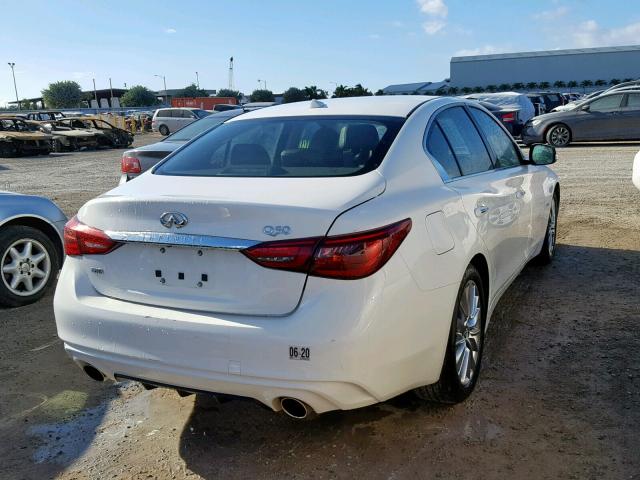 JN1EV7AR8JM611064 - 2018 INFINITI Q50 LUXE WHITE photo 4