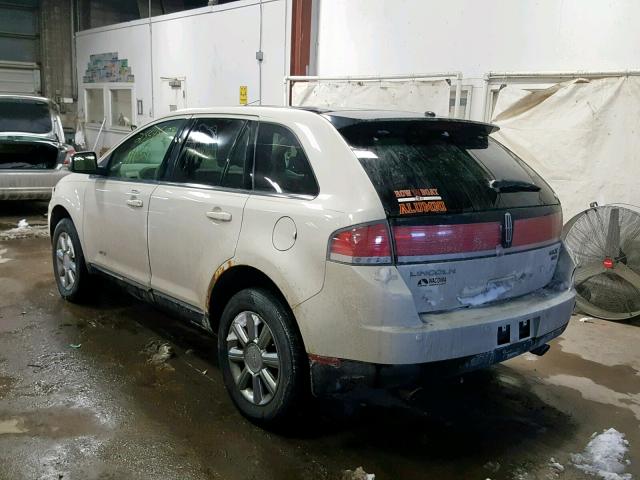 2LMDU88C67BJ39187 - 2007 LINCOLN MKX WHITE photo 3