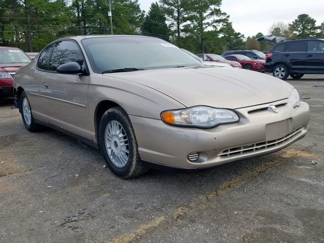 2G1WW12E619354063 - 2001 CHEVROLET MONTE CARL BEIGE photo 1