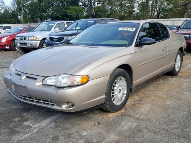 2G1WW12E619354063 - 2001 CHEVROLET MONTE CARL BEIGE photo 2