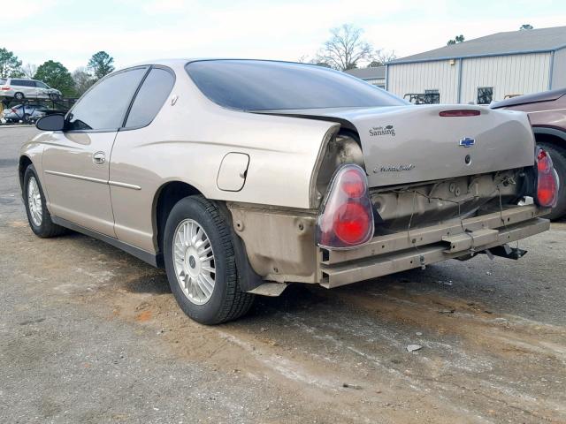 2G1WW12E619354063 - 2001 CHEVROLET MONTE CARL BEIGE photo 3