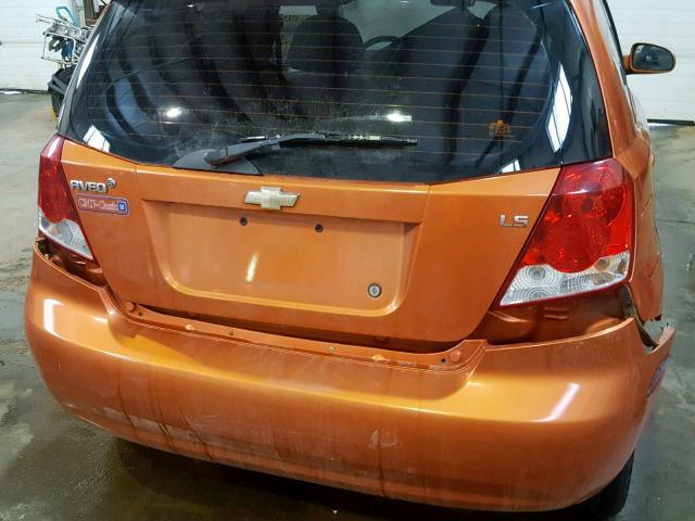 KL1TD65647B723857 - 2007 CHEVROLET AVEO BASE Қызғылт сары фото 9