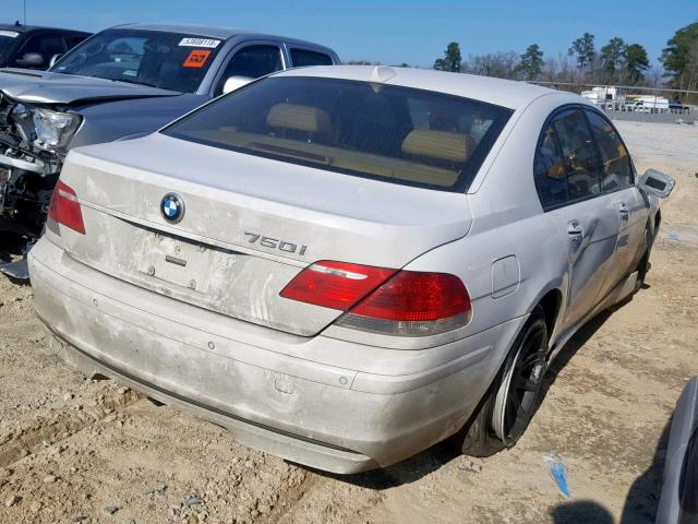 WBAHL835X6DT07335 - 2006 BMW 750 I WHITE photo 4