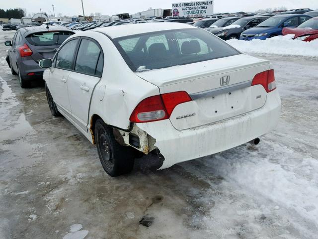 2HGFA1F67BH002417 - 2011 HONDA CIVIC LX-S WHITE photo 3