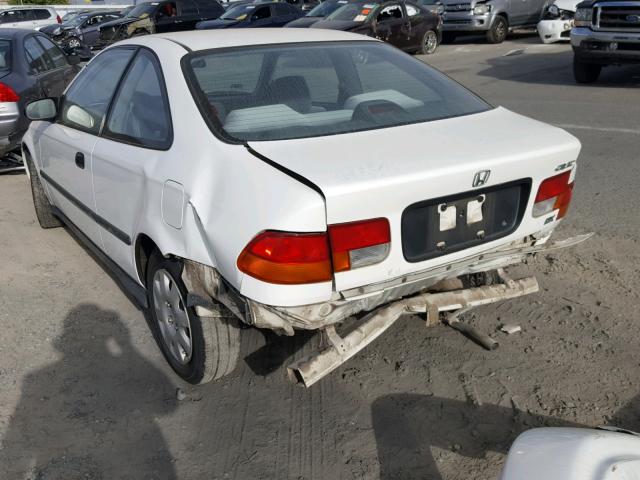 1HGEJ6222WL055398 - 1998 HONDA CIVIC DX WHITE photo 3