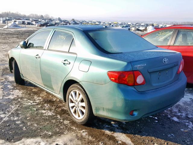 2T1BU40E19C056743 - 2009 TOYOTA COROLLA BA TEAL photo 3