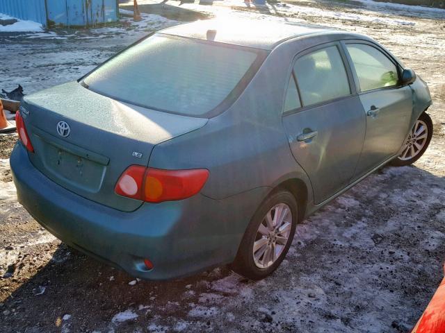 2T1BU40E19C056743 - 2009 TOYOTA COROLLA BA TEAL photo 4