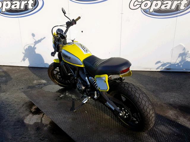 ZDM15ANM3GB016719 - 2016 DUCATI SCRAMBLER YELLOW photo 3