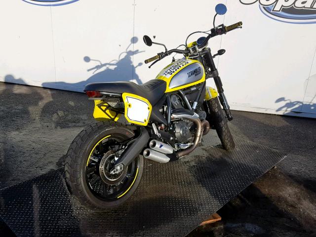 ZDM15ANM3GB016719 - 2016 DUCATI SCRAMBLER YELLOW photo 4