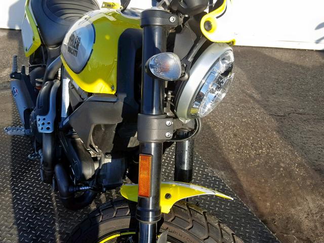 ZDM15ANM3GB016719 - 2016 DUCATI SCRAMBLER YELLOW photo 9