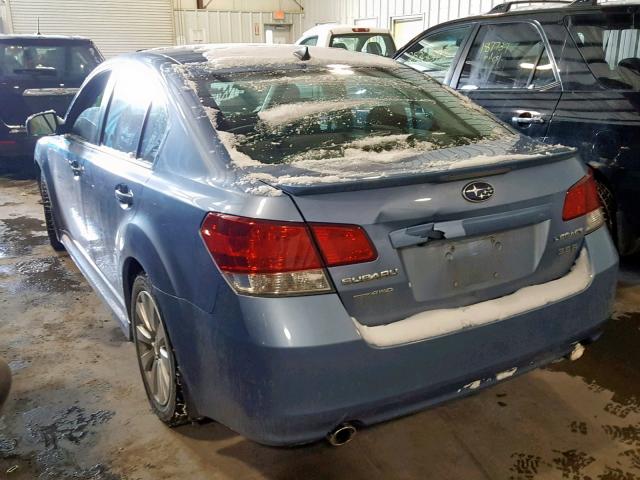 4S3BMDL60B2239317 - 2011 SUBARU LEGACY 3.6 BLUE photo 3