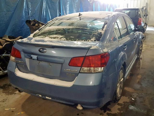 4S3BMDL60B2239317 - 2011 SUBARU LEGACY 3.6 BLUE photo 4