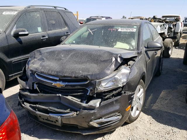 1G1P75SZ3F7210698 - 2015 CHEVROLET CRUZE BLACK photo 2