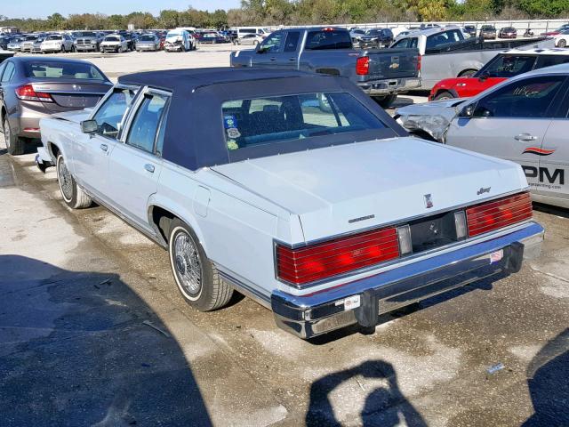 2MEBM74F4HX728386 - 1987 MERCURY GRAND MARQ BLUE photo 3