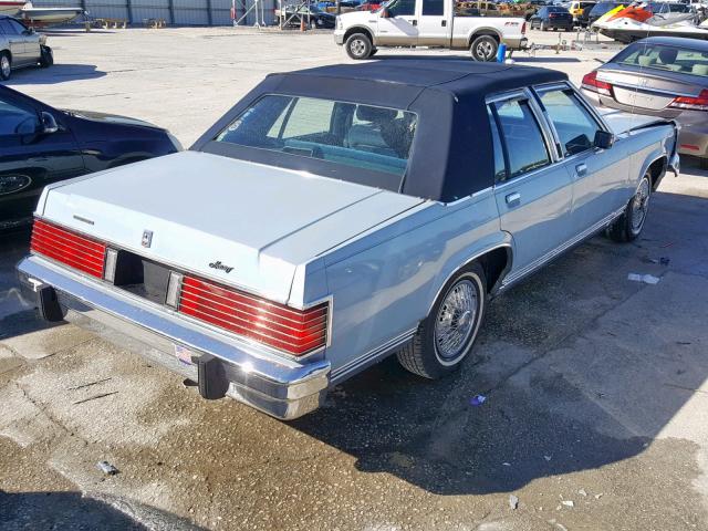 2MEBM74F4HX728386 - 1987 MERCURY GRAND MARQ BLUE photo 4