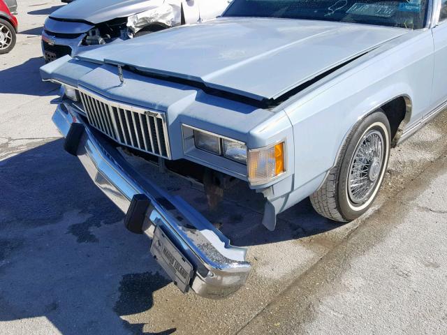 2MEBM74F4HX728386 - 1987 MERCURY GRAND MARQ BLUE photo 9