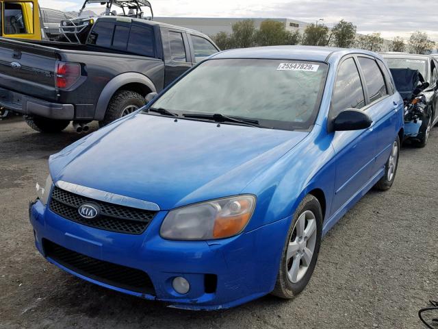 KNAFE161375001235 - 2007 KIA SPECTRA5 S BLUE photo 2