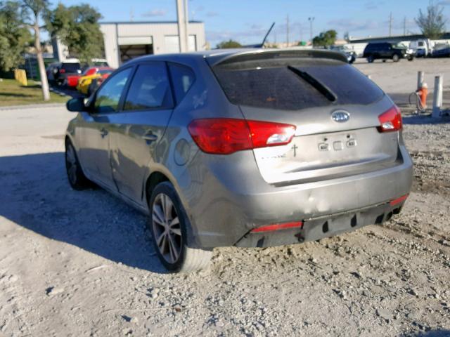 KNAFW5A32C5476138 - 2012 KIA FORTE SX GRAY photo 3